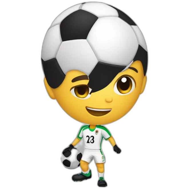 futbolista con balón emoji
