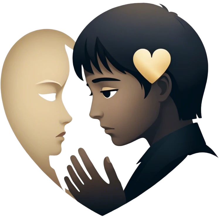 Icon for Drama Movies: A vintage movie poster-style design featuring a tense scene with emotional expressions, a dimly lit background, and key dramatic elements like a broken heart, a tear, and a silhouette of a person in despair. Bold, cinematic typography. Transparent background. emoji