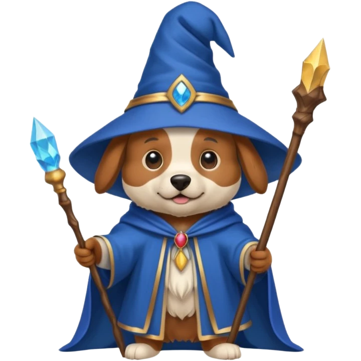 Dog wizard emoji