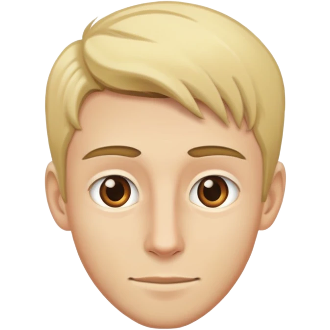 blonde brown eyed skinny guy emoji