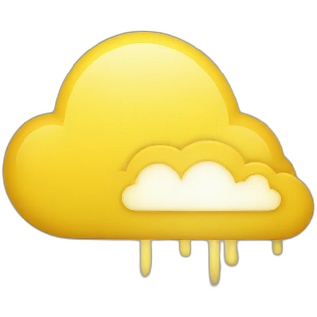 Yellow cloud connected outlook emoji