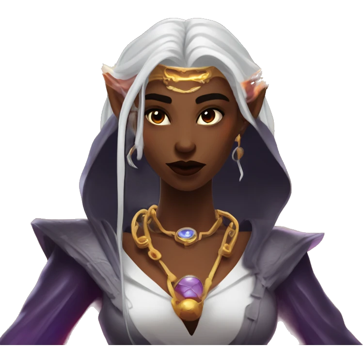 "Technomancy is the use of magic or mystical powers to control and manipulate technology” + "It's kind of like cyberpunk magic or how in some games, characters hack into systems using magic." 🖥️⚡🧙‍♂️ Make a ancient vampire technomancy goddess emoji