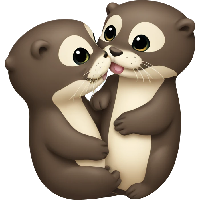 Otter kiss emoji