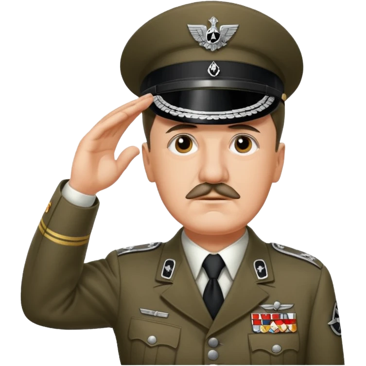 Adolf Hitler saluting  emoji