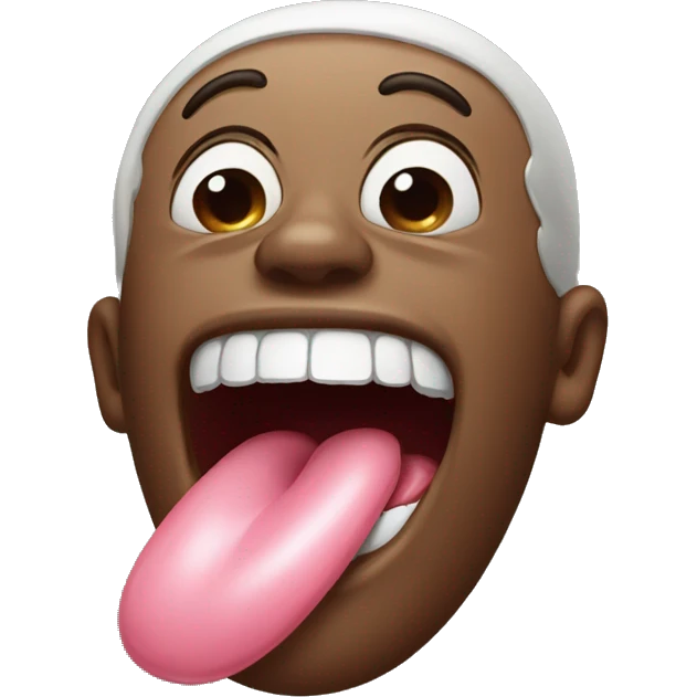 glossy tongue emoji