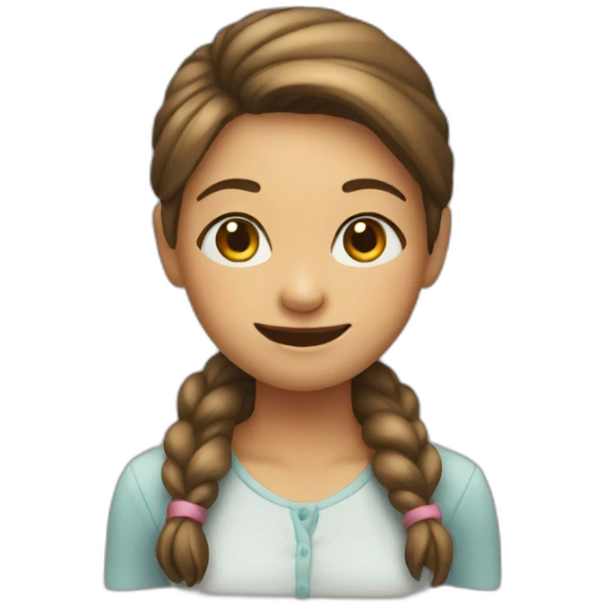 girl with a smiley in her hands emoji