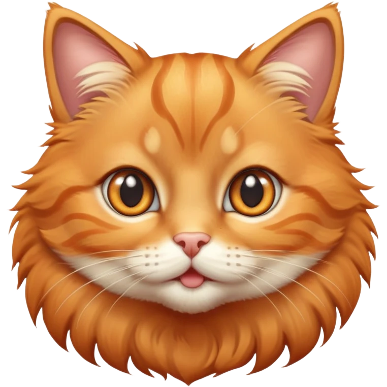 Cute orange tabby cat with big expressive eyes emoji