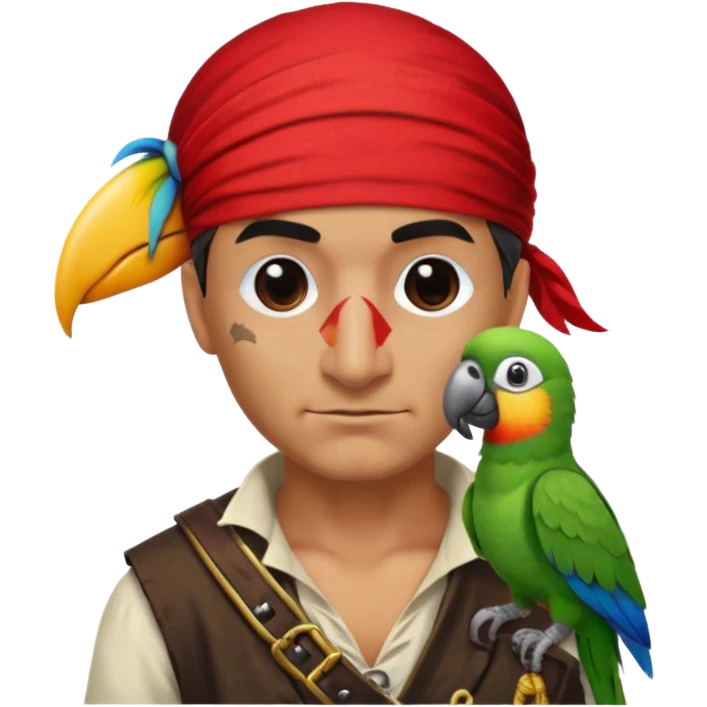 pirate and parrot emoji