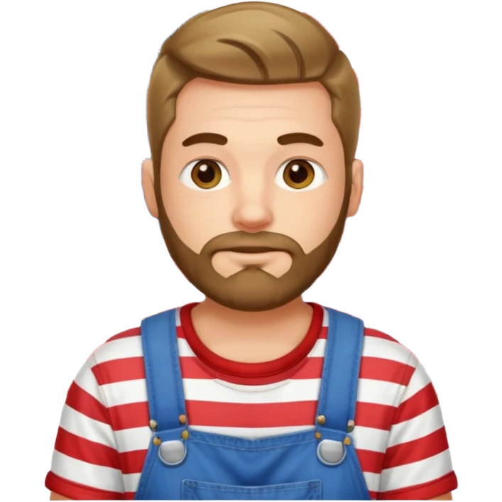 redneck guy with american flag overalls emoji