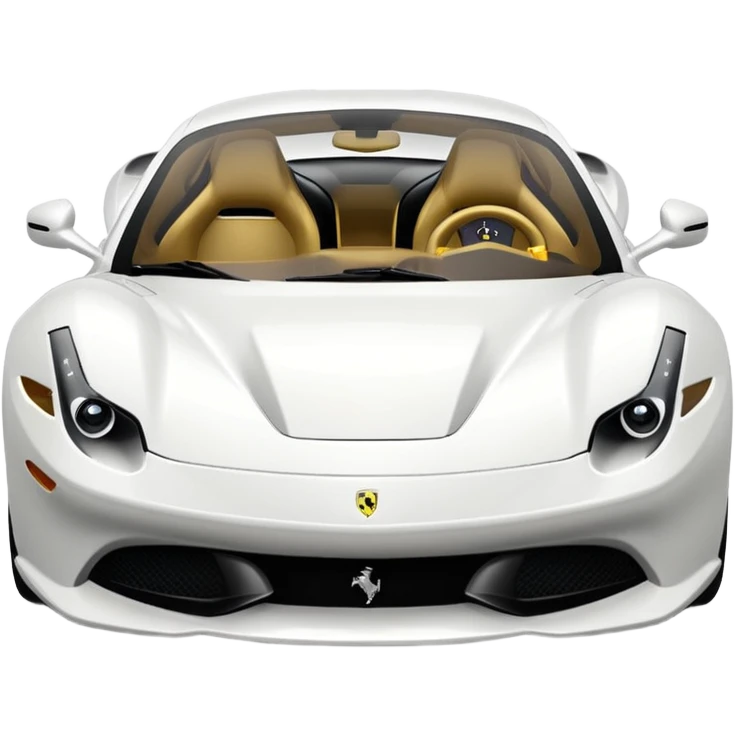 White colour Ferrari emoji