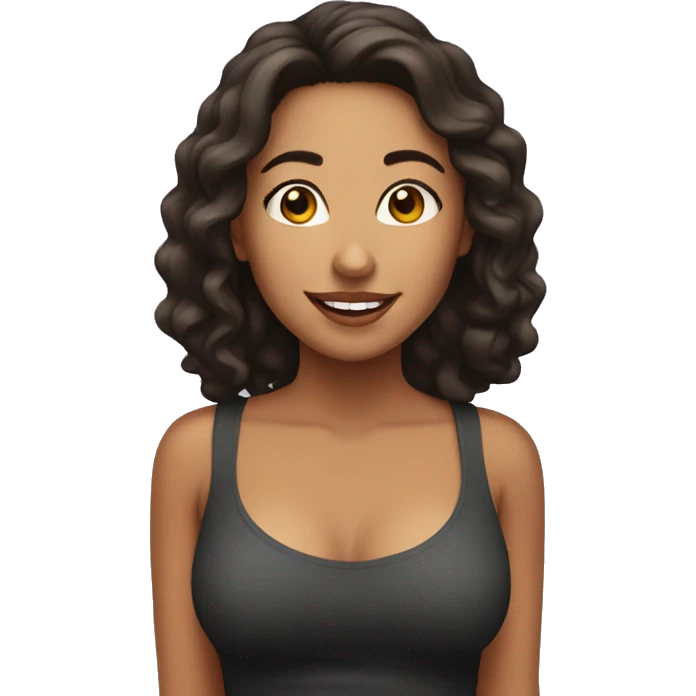 latina girl Happy but stresss emoji
