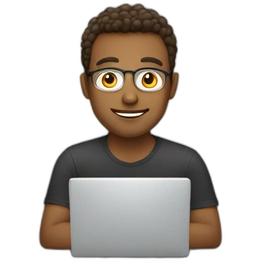 Guy on laptop emoji