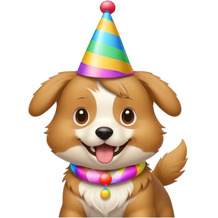 cute dog in party animal game emoji