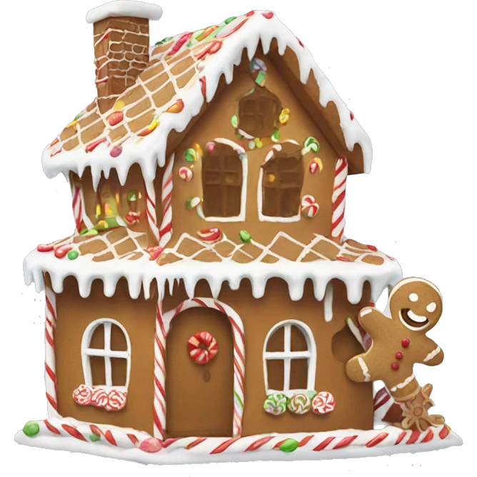 gingerbread house emoji