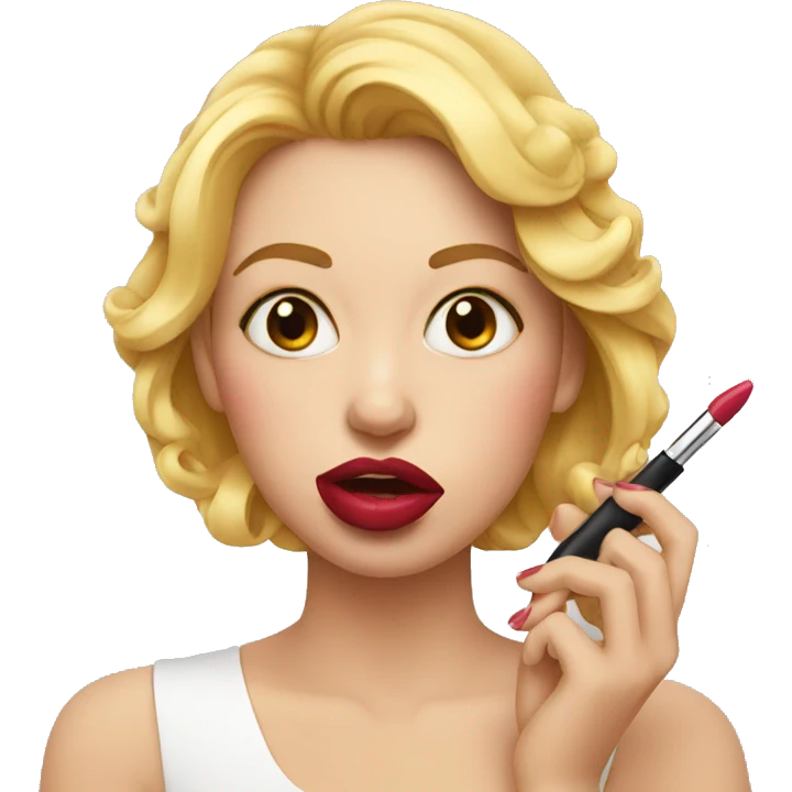 emoji applying lipstick emoji