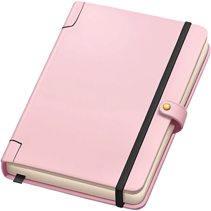 Aesthetic light pink note journal book emoji