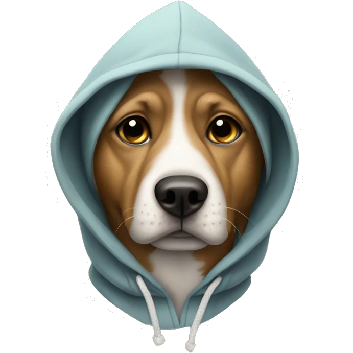 Dog with hoody emoji
