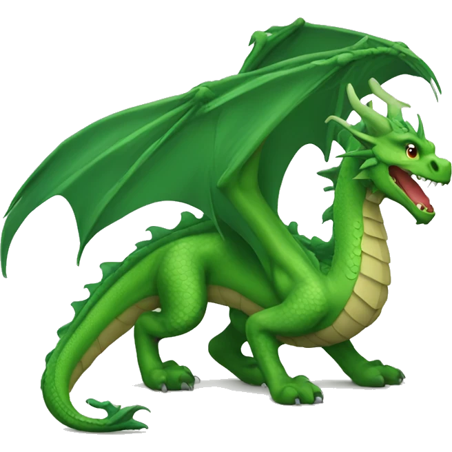 Western style green dragon  emoji