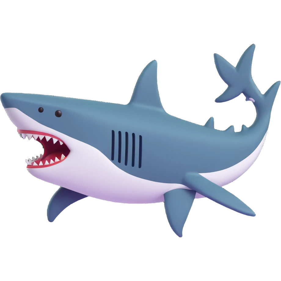 shark-shaped sneaker emoji