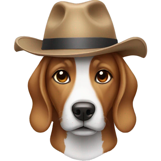 Dog wearing hat  emoji