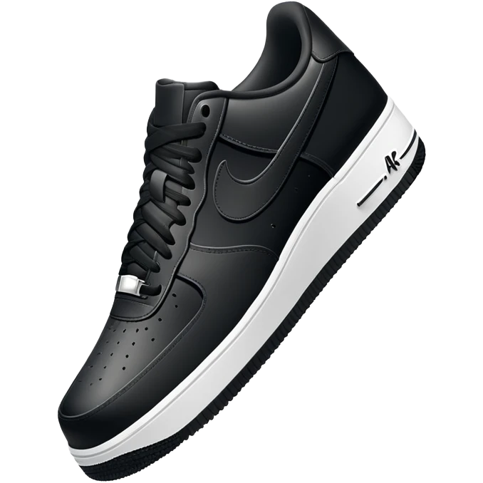 black Nike Air Force 1 shoes emoji