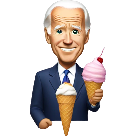 biden with ice cream emoji