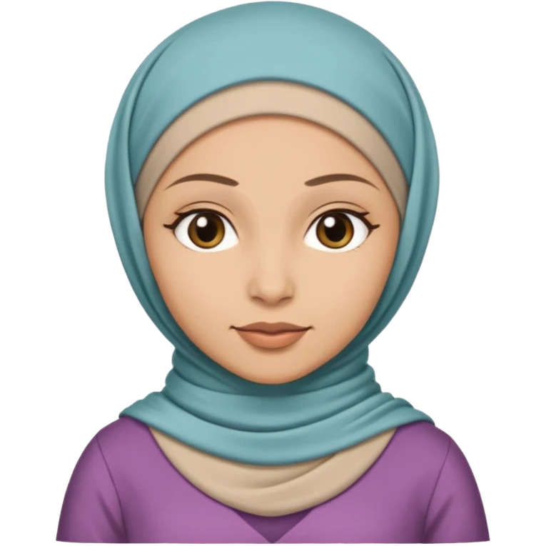 Muslim woman with a low-cut dress and headscarf emoji