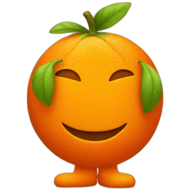 orange fruit man emoji