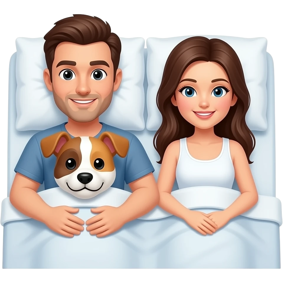 Doggy style man and women in bed emoji