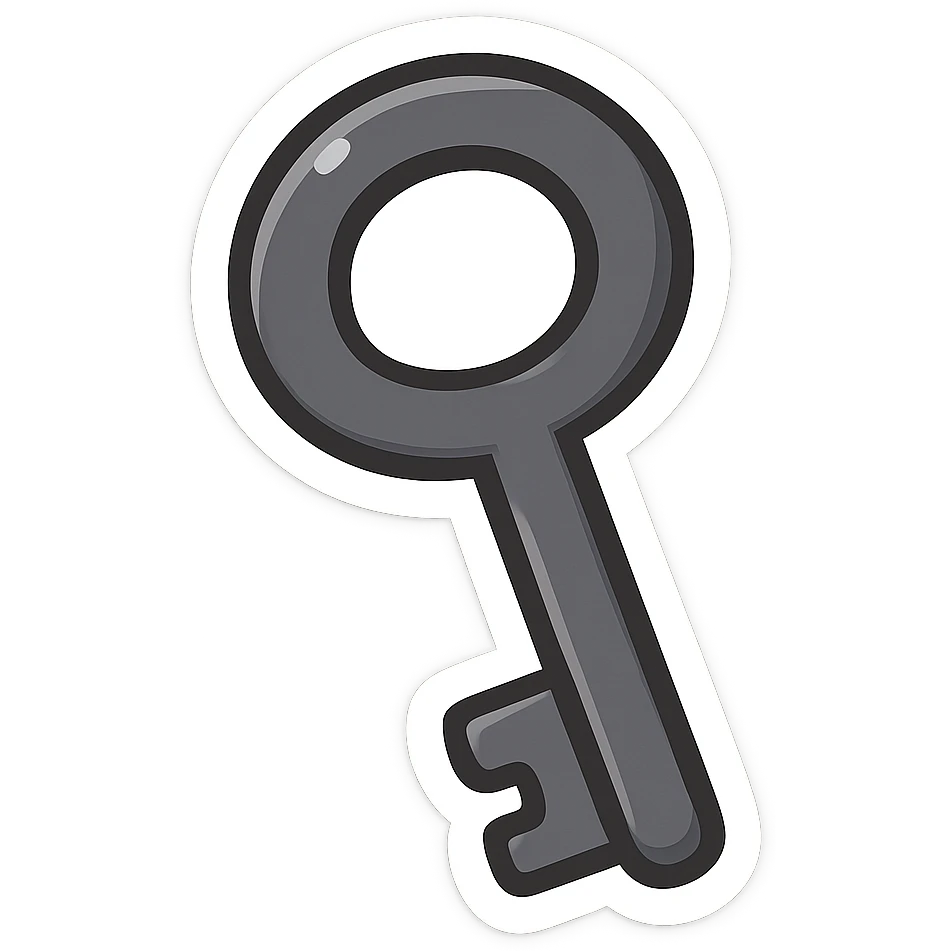 simple black key emoji
