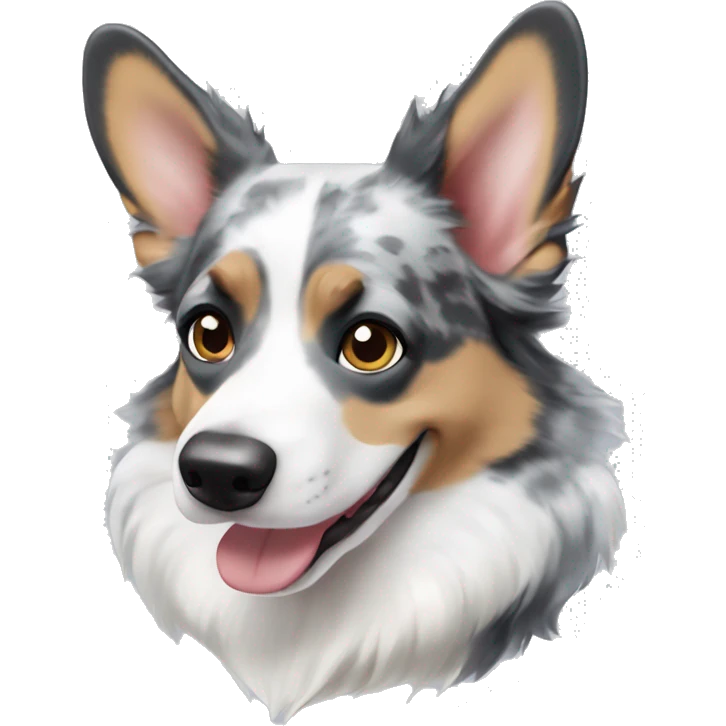 Blue Merle welsh corgi emoji