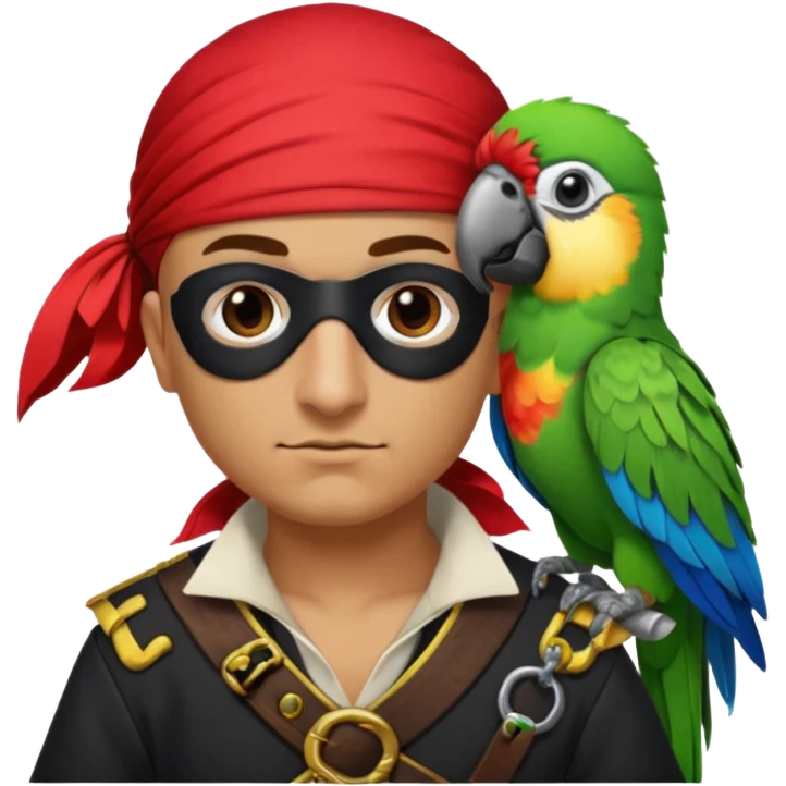pirate and parrot emoji
