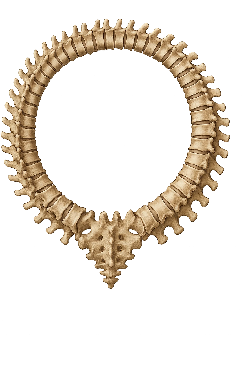 SPINA DORSALE ANATOMICA UMANA REALISTICA CHIUSA A CERCHIO emoji