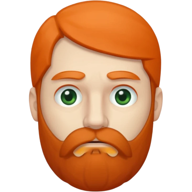 Greenish grey eyed adult man with tired look, half closed eyes. He has a very long beard hanging. Pale skin. He's serious and looks tired. Make sure his hair and beard are both dark gray. emoji
