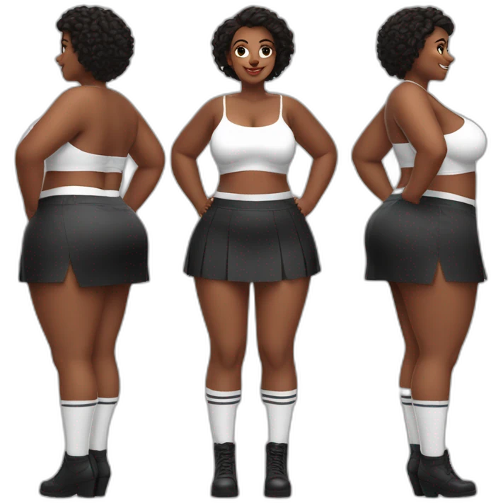 curvy-beauty-black-lifted-skirt-white-knickers-and-long-socks emoji