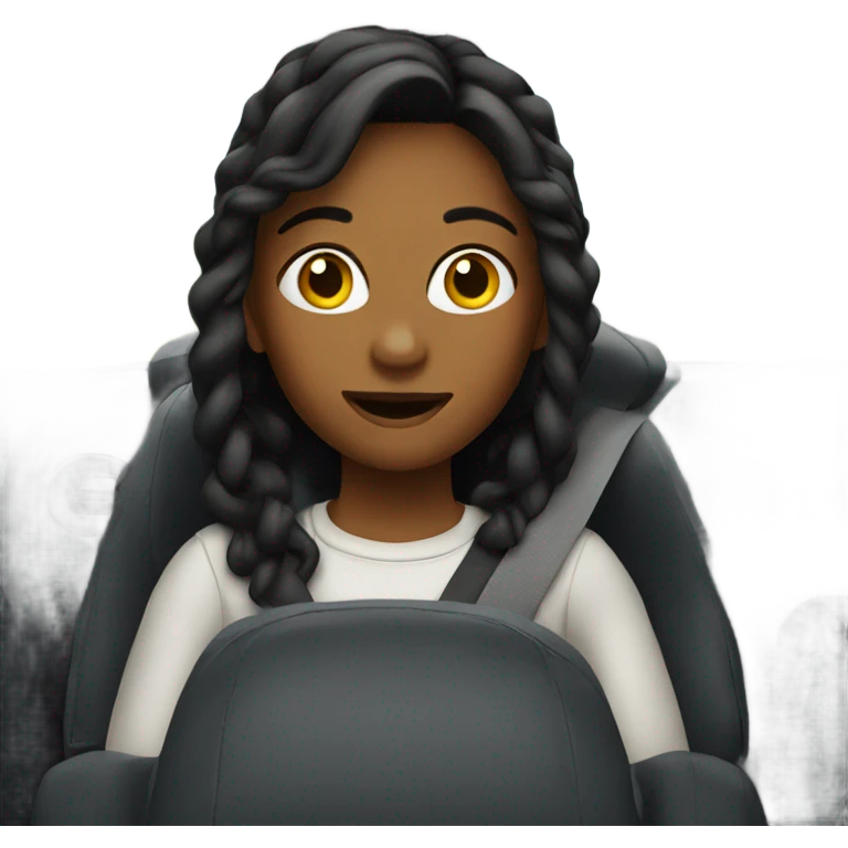 girl in car interior emoji