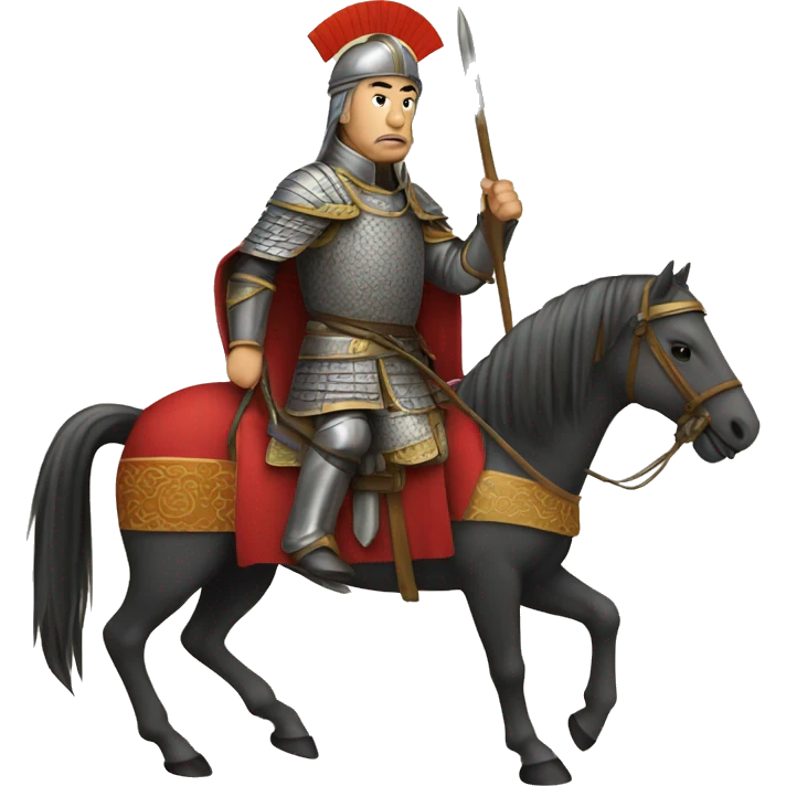 medieval Chinese general on horse emoji