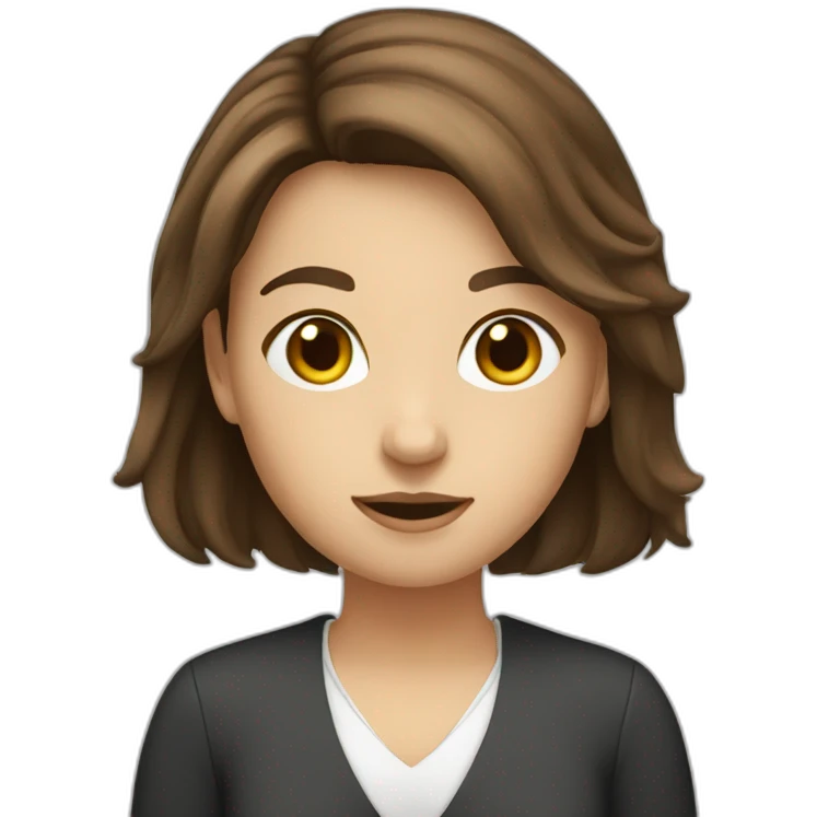brown hair english teacher girl emoji