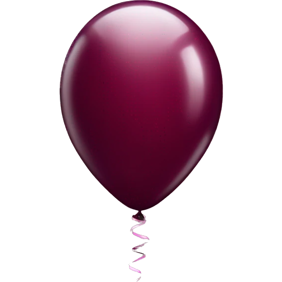 shiny burgundy party baloon emoji