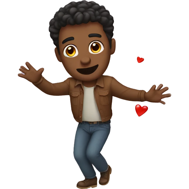 A man falling in love emoji