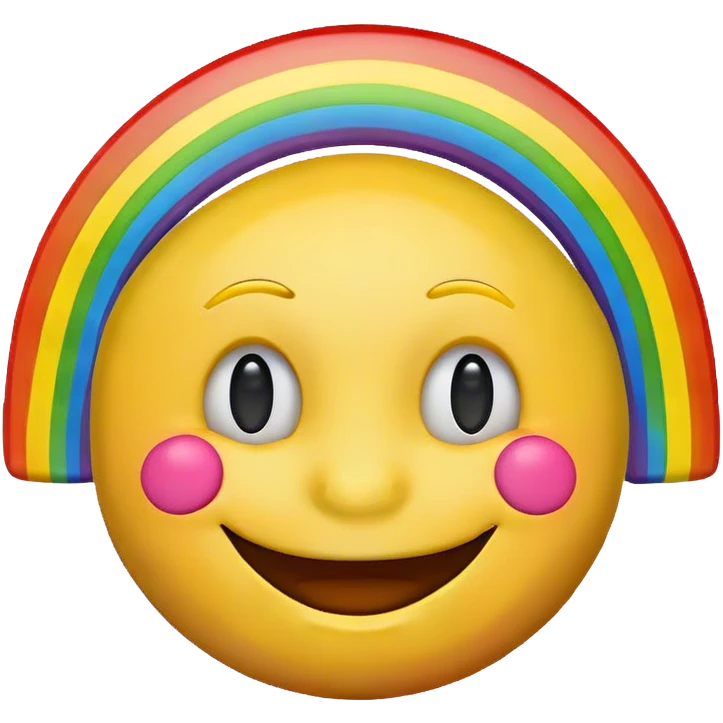 Smilie with rainbow color emoji
