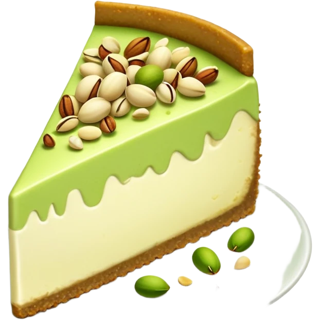 A peace of Pistachio cheesecake emoji