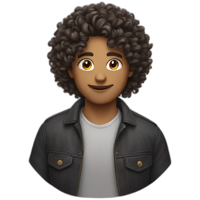 Curly haur emoji