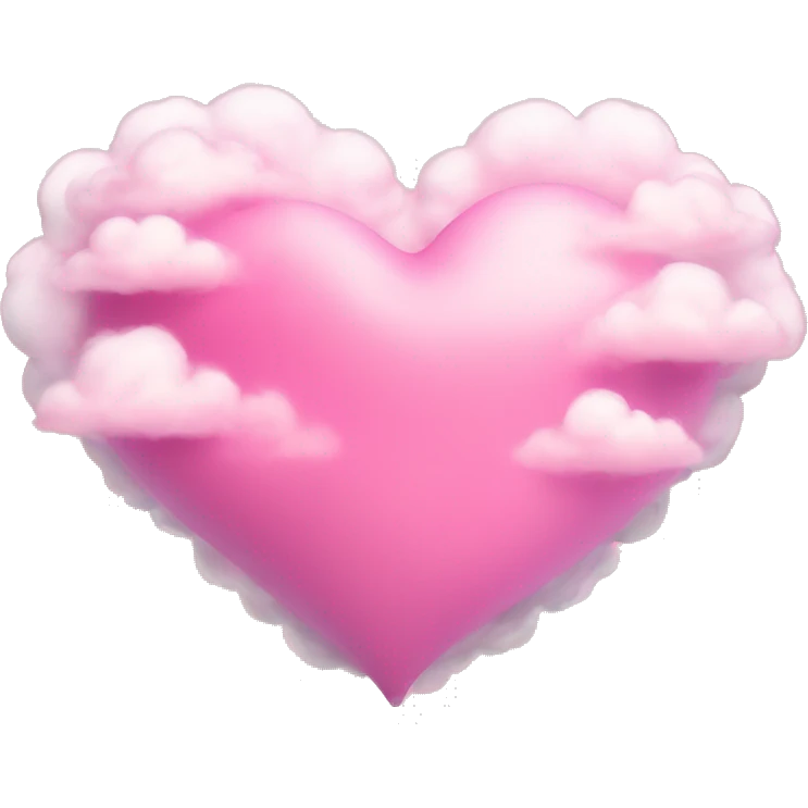 Pink heart with clouds  emoji