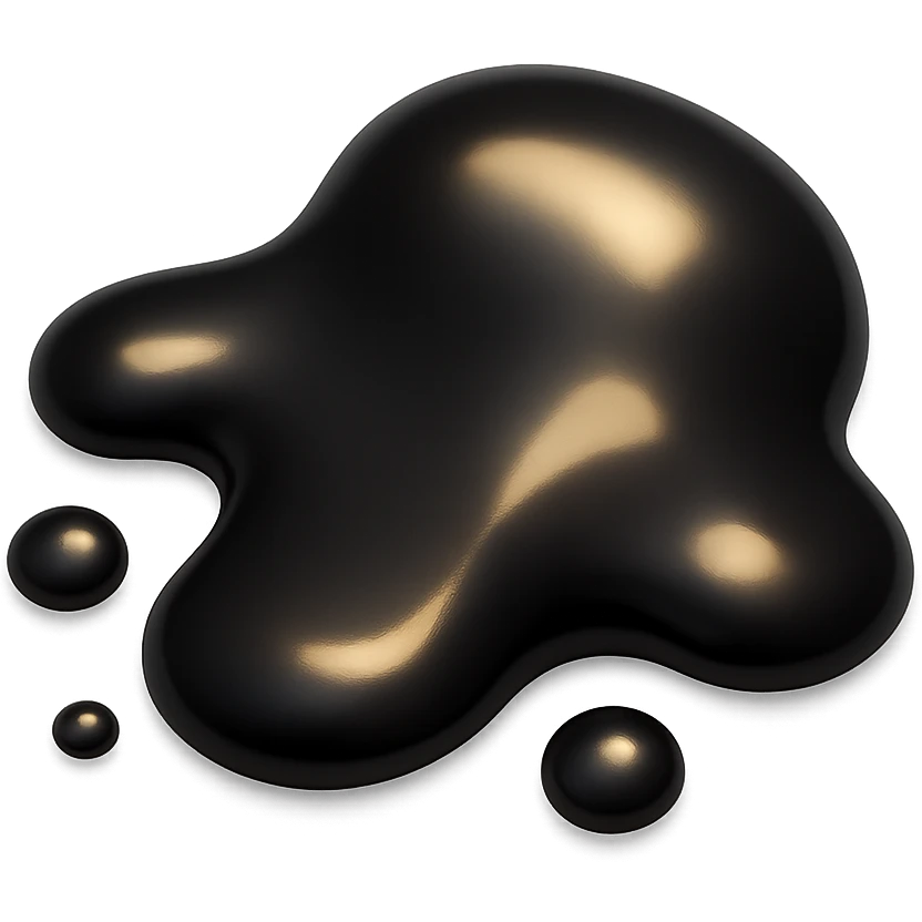 shiny and reflective liquid bitumen emoji