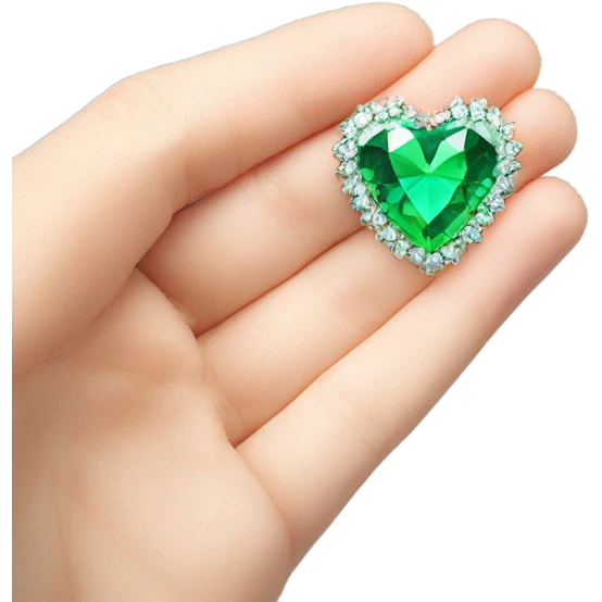 Emerald heart emoji