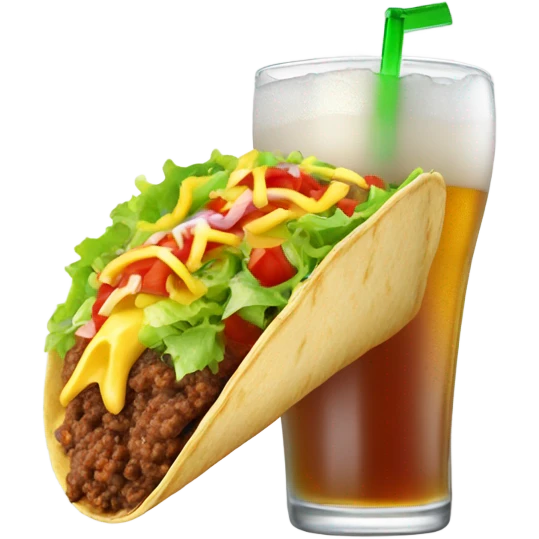 Taco and light beer  emoji