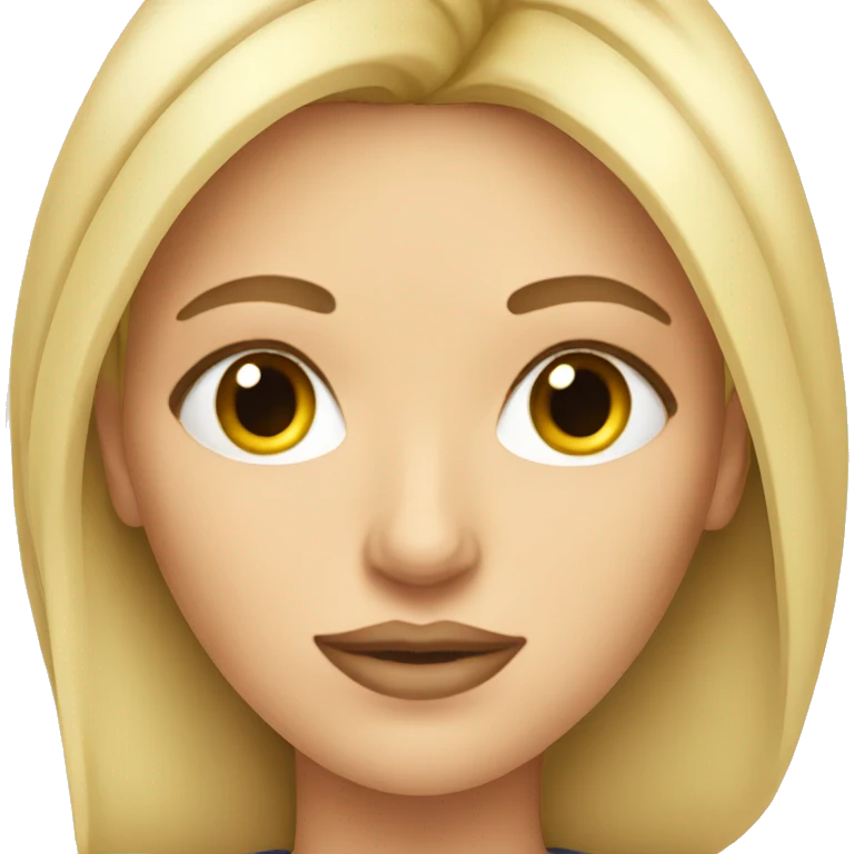 Woman blonde taking a botox injection  emoji