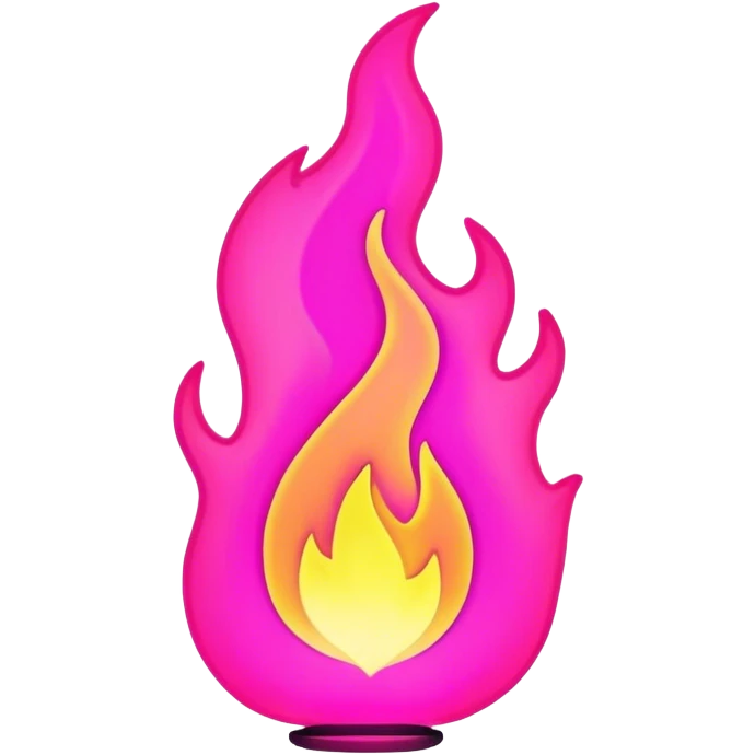 outline-pink-neon-flame emoji