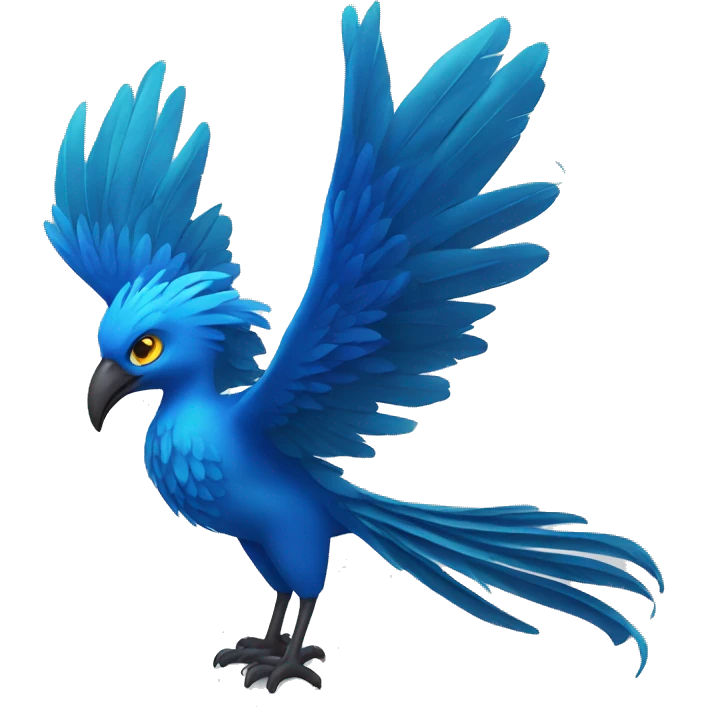 blue phoenix bird emoji